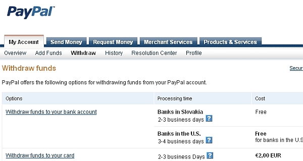PayPal withdraw money bizwebs.com
